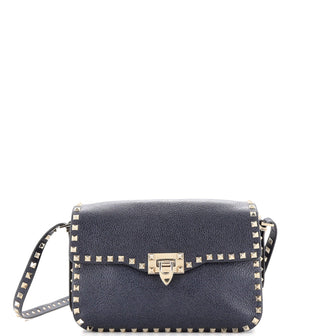 Valentino Garavani Rockstud Flip Lock Flap Bag Leather Large