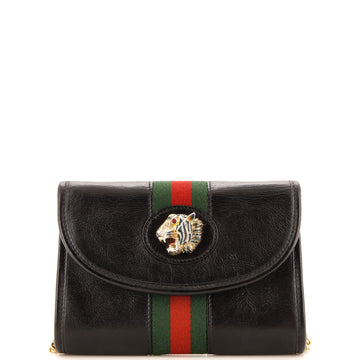 Gucci Rajah Web Chain Shoulder Bag Leather Mini