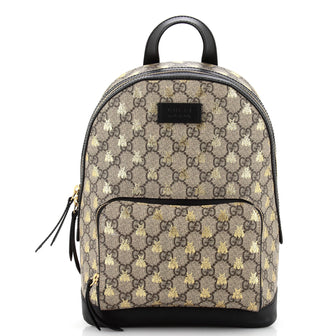 Gucci Zip Pocket Backpack Printed GG Coated Canvas Small