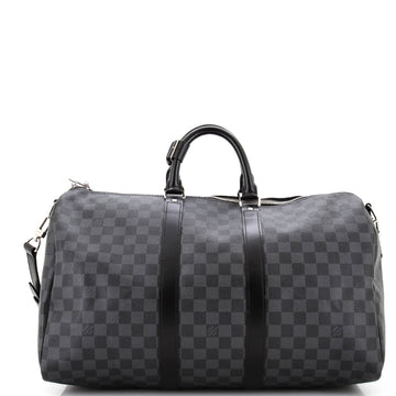 Louis Vuitton Keepall Bandouliere Bag Damier Graphite 45