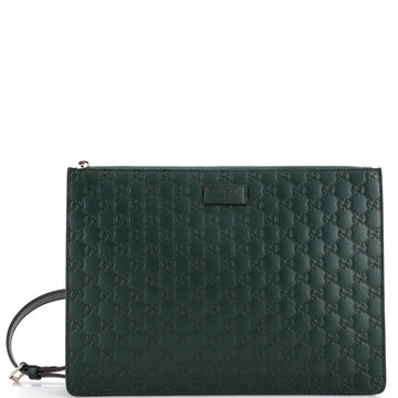 Gucci Zip Messenger Bag Guccissima Leather Large
