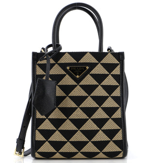 Prada Symbole Shopper Tote Jacquard Mini