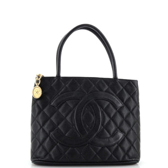 Chanel Medallion Tote Quilted Caviar