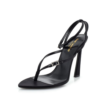 Saint Laurent Women's Gippy Thong Heeled Sandals Satin