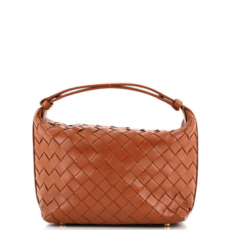 Bottega Veneta Wallace Shoulder Bag Intrecciato Nappa Mini Brown