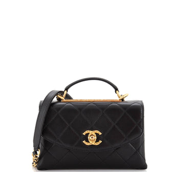 Chanel Trendy Spirit Top Handle Bag Quilted Lambskin Small