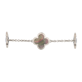 Van Cleef & Arpels Pure Alhambra 4 Motifs Bracelet 18K White Gold and Mother of Pearl