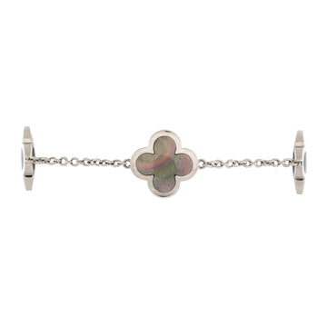 Van Cleef & Arpels Pure Alhambra 4 Motifs Bracelet 18K White Gold and Mother of Pearl