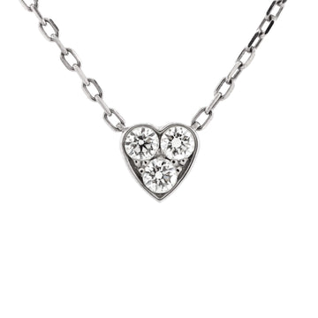 Cartier Etincelle de Cartier Heart Pendant Necklace 18K White Gold with Diamonds Mini