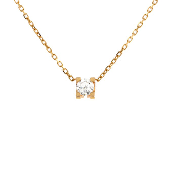 Cartier C de Cartier Necklace 18K Rose Gold and Diamond 0.10-0.19CT