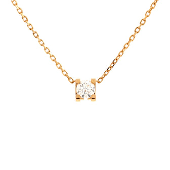 Cartier C de Cartier Necklace 18K Rose Gold and Diamond 0.10-0.19CT