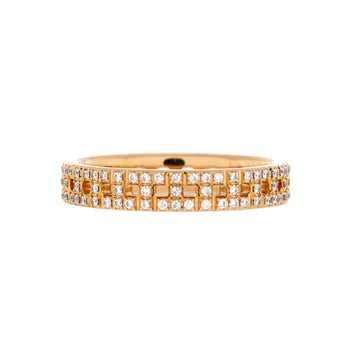 Tiffany & Co. True Ring 18K Rose Gold with Pave Diamonds Narrow