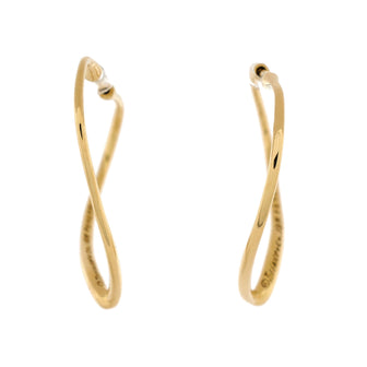 Tiffany & Co. Elsa Peretti Open Heart Hoop Earrings 18K Yellow Gold Medium