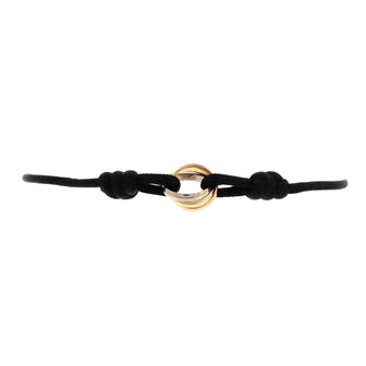 Cartier Trinity On Cord Bracelet Silk Cord with 18K Tricolor Gold