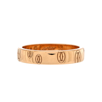 Cartier C de Cartier Happy Birthday Band Ring 18K Rose Gold 4mm
