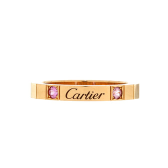Cartier Lanieres 2 Sapphire Ring 18K Rose Gold with Pink Sapphires