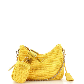 Prada Re-Edition 2005 Shoulder Bag Raffia Small
