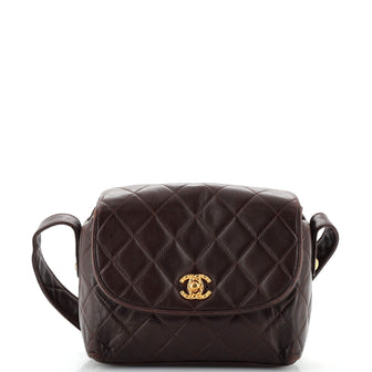 Chanel Vintage CC Flap Shoulder Bag Quilted Lambskin Small