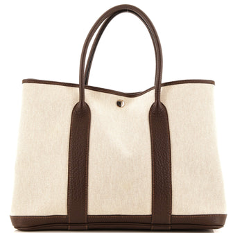 Hermes Garden Party Tote Toile and Leather 36