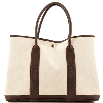 Hermes Garden Party Tote Toile and Leather 36