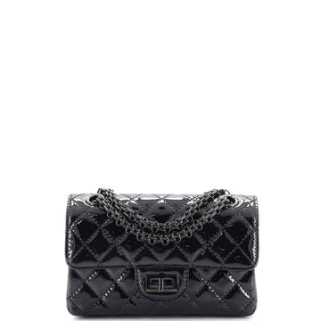 Chanel So Black Reissue 2.55 Flap Bag Quilted Patent Mini