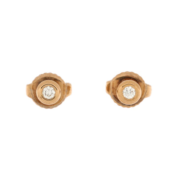 Tiffany & Co. Elsa Peretti Diamonds By The Yard Stud Earrings 18K Rose Gold with Diamonds 0.06CT
