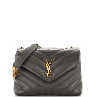 Saint Laurent Loulou Shoulder Bag Matelasse Chevron Leather Small