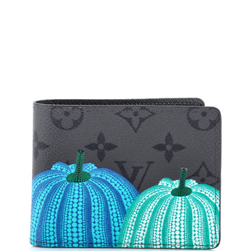 Louis Vuitton Slender Wallet Yayoi Kusama Pumpkins Reverse Monogram Eclipse Canvas