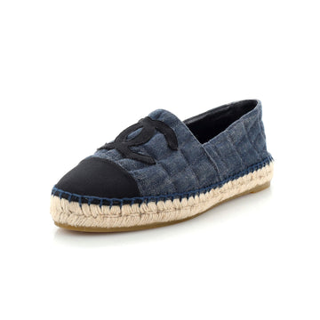 Chanel Women's CC Cap Toe Espadrilles Denim