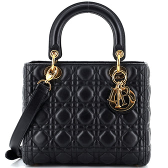 Christian Dior Lady Dior Bag Cannage Quilt Lambskin Medium