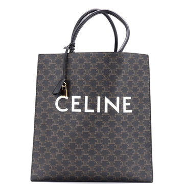 Celine Vertical Cabas Tote Triomphe Coated Canvas Large