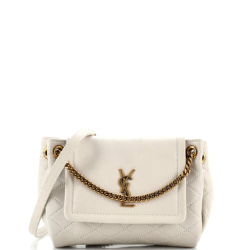 Saint Laurent Nolita Satchel Quilted Leather Mini