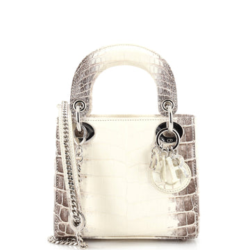 Christian Dior Lady Dior Chain Bag Himalayan Crocodile Mini