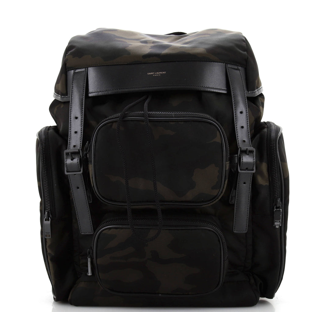 Saint Laurent Paris Backpack Multi Pockets Camouflage Canvas Leather Saint Laurent Backpack 373860 | Collector Square main image 3