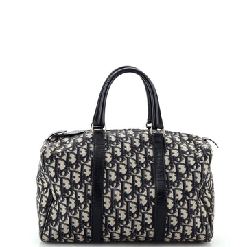 Christian Dior Vintage Trotter Boston Bag Diorissimo Canvas Medium