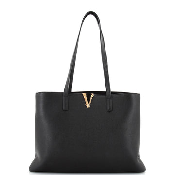 Versace Virtus Shopping Tote Leather Large