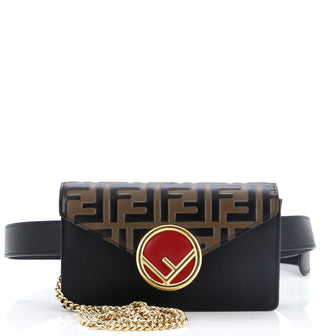 Fendi F is Fendi Convertible Belt Bag Leather with Zucca Embossed Detail