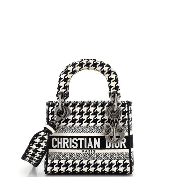 Christian Dior Lady D-Lite Bag Embroidered Canvas Mini