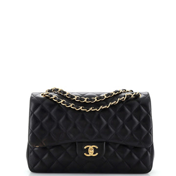 Chanel Classic Double Flap Bag Quilted Lambskin Jumbo