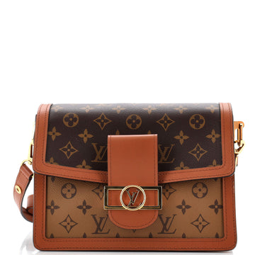Louis Vuitton Dauphine Shoulder Bag Reverse Monogram Canvas MM