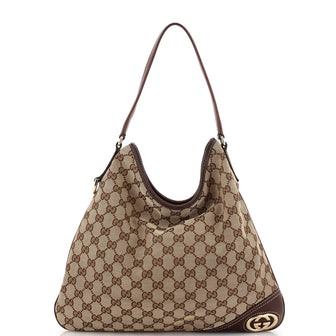 Gucci New Britt Hobo GG Canvas Medium