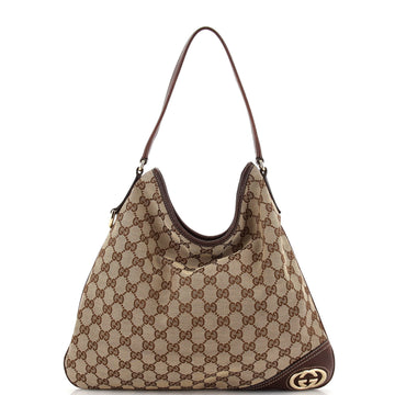 Gucci New Britt Hobo GG Canvas Medium