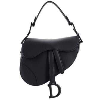 Christian Dior Ultra Matte Saddle Handbag Leather Mini