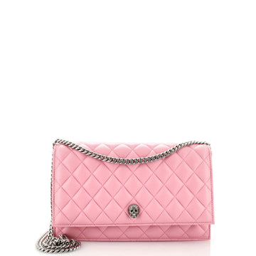 Alexander McQueen Skull Chain Crossbody Bag Quilted Leather Medium