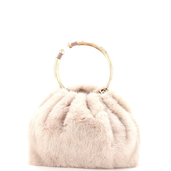 Valentino Garavani Bebop Evening Bag Fur Small