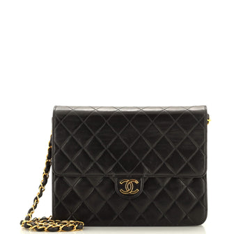 Chanel Vintage Clutch with Chain Quilted Leather Small
