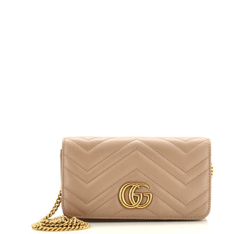 Gucci GG Marmont Chain Flap Bag Matelasse Leather Mini
