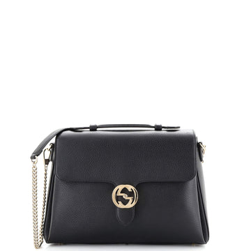 Gucci Interlocking Top Handle Bag (Outlet) Leather Medium