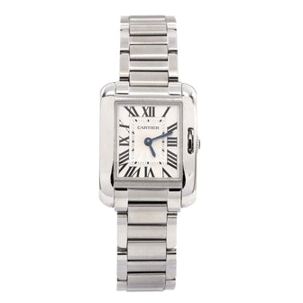 Cartier Tank Anglaise Quartz Watch Stainless Steel 23