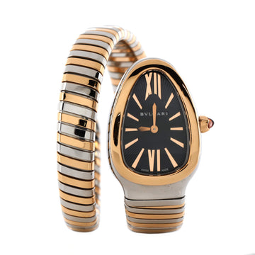 Bvlgari Serpenti Tubogas Single Spiral Quartz Watch Stainless Steel and Rose Gold 23